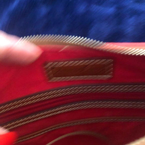 Orange Pebble Grain AWL Dooney &Bourke Double Strap Purse - Picture 12 of 13